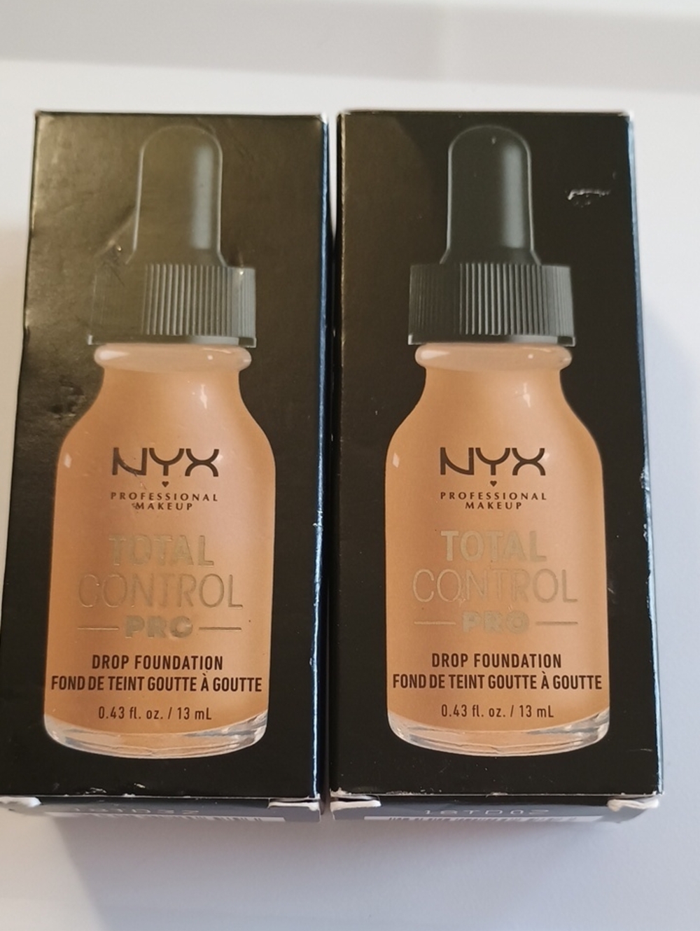 2 x NYX Total Control Pro Drop Foundation,True Buildable Coverage Golden
